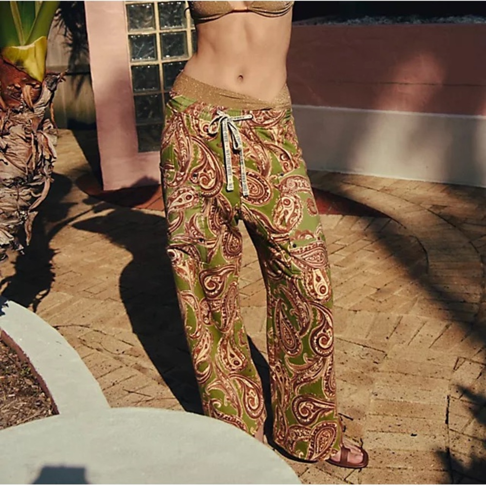 Free people We The Free Jet Set Knit Pull-On printed Pants